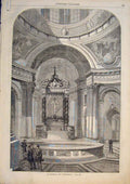 Old Antique Print Tomb Emperor Napoleon Saint Helene Paris France Cupid
