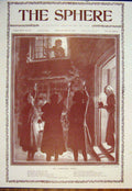Original Old Antique Print Christmas Toast Pegram Sepia Fine Art 1906 20th
