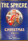Original Old Antique Print Sphere Cover Full Colour Christmas 1905 Santa Claus