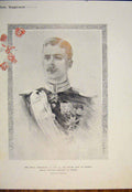 Original Old Antique Print Adolphus Sweden Wilmshurst Margaret Connaught 1905