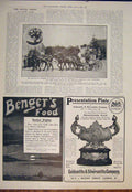 Original Old Antique Print Battle Flowers Rome Advert Benger'S Food Gsmiths