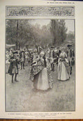 Old Antique Print Gilchrist Forestier Dance Advert Fry'S Cocoa Tea Water