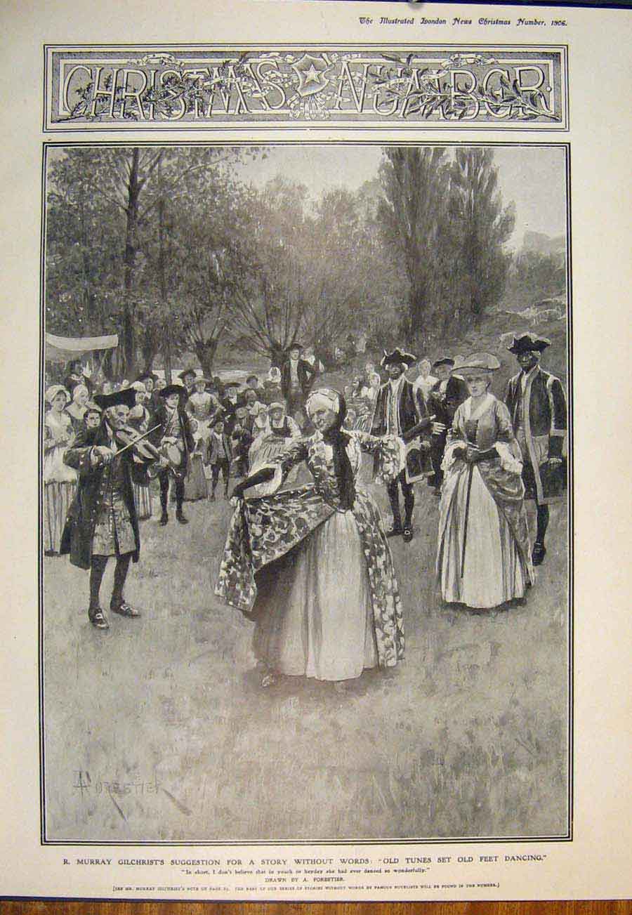 Old Antique Print Gilchrist Forestier Dance Advert Fry'S Cocoa Tea Water