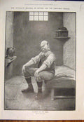 Original Old Antique Print History Christmas Spider Wood Bruce America Pilgrim