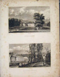 Original Old Antique Print Chateau De Rosny Bains Vigier Royal France