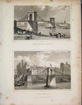 Original Old Antique Print Camps Elysees D'Arcole France Fine Art C1852 19th