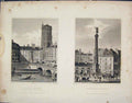 Original Old Antique Print Chatelet Fontaine France Fine Art C1852 Victorian