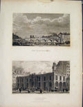 Original Old Antique Print Tournelle Chateau D'Eau France Fine Art C1852 19th