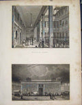 Original Old Antique Print Saumon Notre Dame Quai France Fine Art