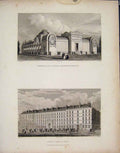 Original Old Antique Print Chapelle Louis Carde Hotel Corps France C1852 19th