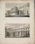 Original Old Antique Print Chateau St Germain Laie Medecine France C1852 19th
