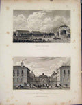 Original Old Antique Print Halle Aux Vins Faubourg Roule France