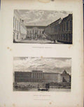 Original Old Antique Print Bibliotheque Royale Hotel Des Monnaies France