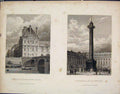 Original Old Antique Print Pavillon Flore Royal Colonne Place Vendome Frace Art