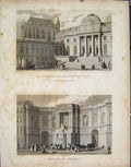 Old Antique Print Palais Justice Court Yard Fontaine Grenelle France Art