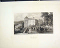 Original Old Antique Print Saint Germain Caf?” France Fine Art C1852 Victorian