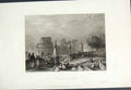 Original Old Antique Print Orleans France Fine Art C1852 Castle 19th