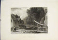Original Old Antique Print Water Mills Eue Stanfield France Fine Art C1852 19th