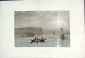 Original Old Antique Print Lourve France River Boat Fine Art