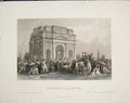 Original Old Antique Print Arch Marius Orange Rhone Allom France