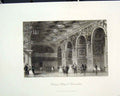 Original Old Antique Print Gallery Henry 2Nd Fontainebleau France C1852