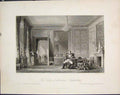 Original Old Antique Print Salon Abdication Fontainbleau France Allom