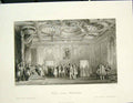 Original Old Antique Print Throne Room Fontainbleau Allom France