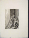 Original Old Antique Print Amphitheatre Nismes France Harding C1852 Victorian