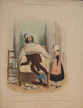 Original Old Antique Print Hand Colored Notions The Agreeable 84
