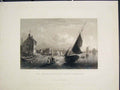 Original Old Antique Print Ancient Wishing-Gate Wish Gate Liverpool C1833 19th