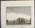 Original Old Antique Print Brompton Brian Castle Herefordshire
