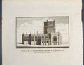 Original Old Antique Print Cathedral Church Bristol England Fine Art