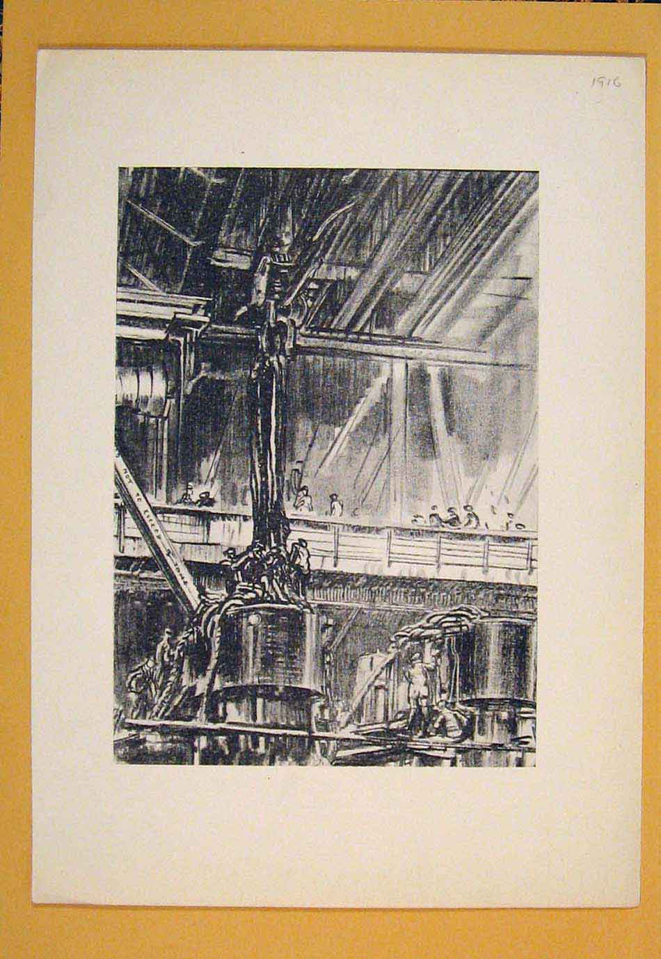 Original Old Antique Print Bridge Bridges Fine Art Picture C1850 19th