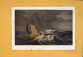 Original Old Antique Print Atlantic Yacht Race Color Fine Art