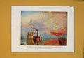 Original Old Antique Print Temeraire Ship Boat Sea Color C1915 20th Century