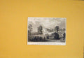 Original Old Antique Print Brougham Hall Westmoreland Fine Art