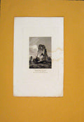 Original Old Antique Print Priory Leicestershire England Art