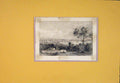 Original Old Antique Print Leicester Landscape Landscapes England Art