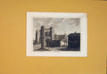 Original Old Antique Print Edgars Tower Fine Art C1865 Building 19th