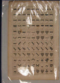 Original Old Antique Print Ref.55 Heradry Flags Flag Shield Shields C1789
