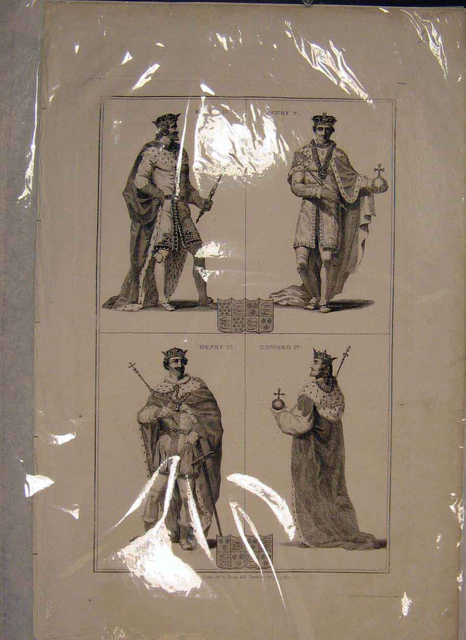 Original Old Antique Print Henry Edward Portrait Royal Art C1815 Napoleonic Era