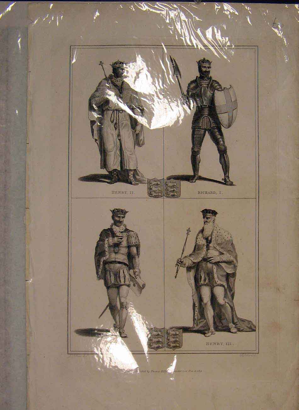 Original Old Antique Print Henry Richard John Portrait Royal Art