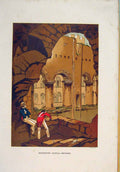 Original Old Antique Print Rochester Castle Interior Color Fine Art