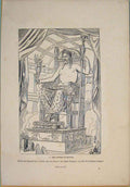 Original Old Antique Print C1835 Jupiter Phidias Engraved Jackson 19th Century