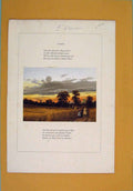 Original Old Antique Print Duncan C1875 Poetry Poet Peom Summer Color Victorian