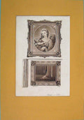 Original Old Antique Print Aqua C1790 Mother Child Hogarth Pinx Art 18th Century