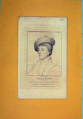 Original Old Antique Print Earl Surrey Henry Portrait 1792 18th Century