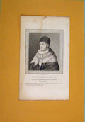 Old Antique Print Reignier Duke Anjou Titular King Nmaples Henry Portrait