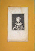 Original Old Antique Print Edward V Fine Art Potrait C1792 18th Century