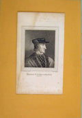 Original Old Antique Print Charles King France Henry V Act Portrait